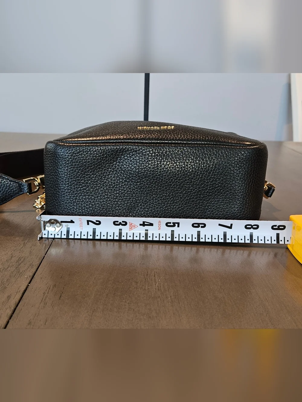 Michael Kors Bryant Medium Double Zip Camera Crossbody in Black Leather